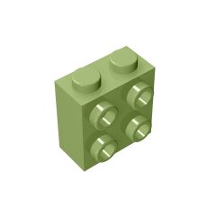 Brick Special 1 x 2 x 1 2/3 with Four Studs on One Side #22885 Olive Green