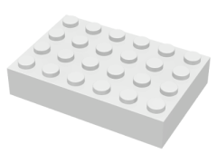 Brick 4 x 6 #44042 Light Bluish Gray