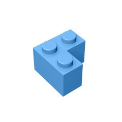 Brick Corner 1 x 2 x 2 #2357 Medium Blue