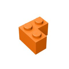 Brick Corner 1 x 2 x 2 #2357 Orange