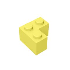 Brick Corner 1 x 2 x 2 #2357 Bright Light Yellow