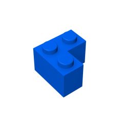 Brick Corner 1 x 2 x 2 #2357 Blue