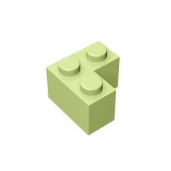 Brick Corner 1 x 2 x 2 #2357 Yellowish Green