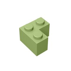 Brick Corner 1 x 2 x 2 #2357 Olive Green