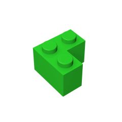 Brick Corner 1 x 2 x 2 #2357 Bright Green
