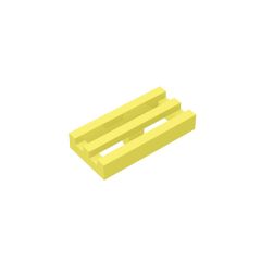 Tile, Modified 1 x 2 Grille #2412 Bright Light Yellow