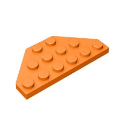 Wedge Plate 3 x 6 Cut Corners #2419 Orange