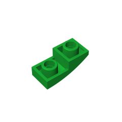 Slope Curved 2 x 1 Inverted #24201 Green 10 pieces