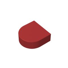 Tile, Round 1 x 1 Half Circle Extended (Stadium) #24246 Dark Red