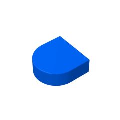 Tile, Round 1 x 1 Half Circle Extended (Stadium) #24246 Blue