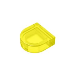 Tile, Round 1 x 1 Half Circle Extended (Stadium) #24246 Trans-Yellow 1 KG