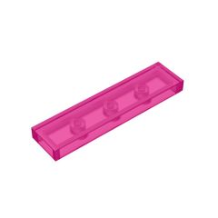 Tile 1 x 4 with Groove #2431 Trans-Dark Pink