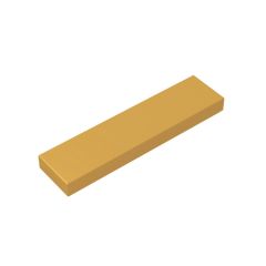 Tile 1 x 4 with Groove #2431 Pearl Gold 10 pieces