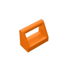 Tile Special 1 x 2 with Handle #2432 Orange