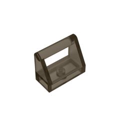 Tile Special 1 x 2 with Handle #2432 Trans-Black