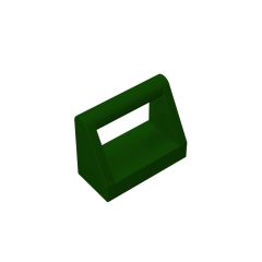 Tile Special 1 x 2 with Handle #2432 Dark Green