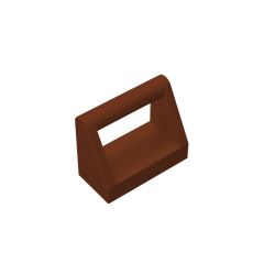 Tile Special 1 x 2 with Handle #2432 Reddish Brown