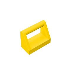 Tile Special 1 x 2 with Handle #2432 Yellow