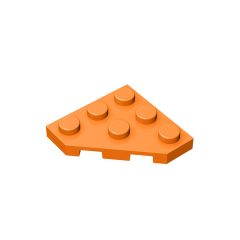 Wedge Plate 3 x 3 Cut Corner #2450 Orange