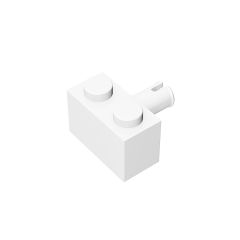 Brick Special 1 x 2 with Pin #2458 White