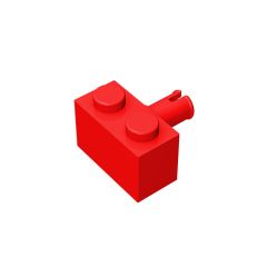Brick Special 1 x 2 with Pin #2458 Red