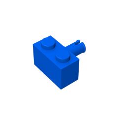 Brick Special 1 x 2 with Pin #2458 Blue