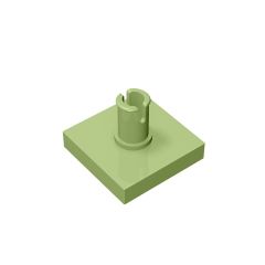 Tile Special 2 x 2 with Top Pin #2460 Olive Green