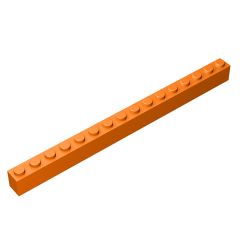 Brick 1 x 16 #2465 Orange