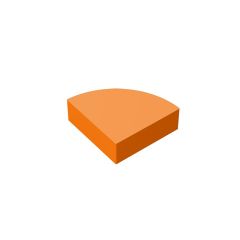 Tile Round 1 x 1 Quarter #25269 Orange