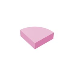 Tile Round 1 x 1 Quarter #25269 Bright Pink