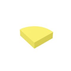Tile Round 1 x 1 Quarter #25269 Bright Light Yellow