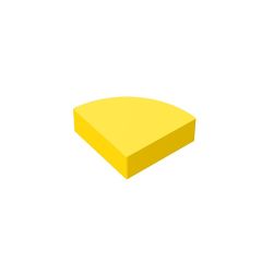 Tile Round 1 x 1 Quarter #25269 Yellow