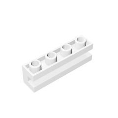 Brick Special 1 x 4 with Groove #2653 White