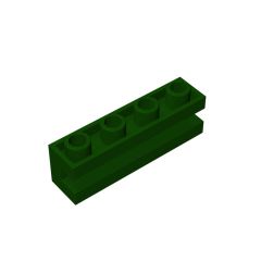 Brick Special 1 x 4 with Groove #2653 Dark Green