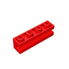 Brick Special 1 x 4 with Groove #2653 Red