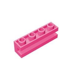 Brick Special 1 x 4 with Groove #2653 Dark Pink