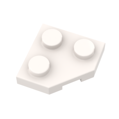 Wedge Plate 2 x 2 Cut Corner #26601 White