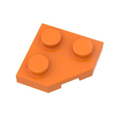 Wedge Plate 2 x 2 Cut Corner #26601 Orange
