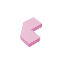 Tile Special 2 x 2 Corner with Cut Corner - Facet #27263 Bright Pink
