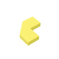 Tile Special 2 x 2 Corner with Cut Corner - Facet #27263 Bright Light Yellow 1/2 KG