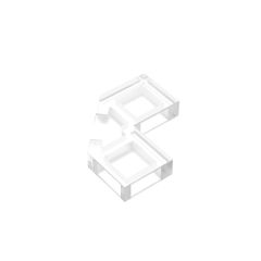 Tile Special 2 x 2 Corner with Cut Corner - Facet #27263 Trans-Clear