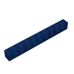 Technic Brick 1 x 10 [9 Holes] #2730 Dark Blue