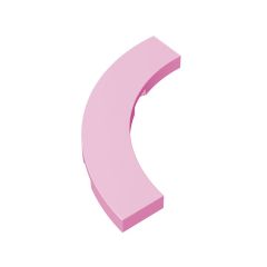 Tile 4 x 4 Curved, Macaroni #27507 Bright Pink