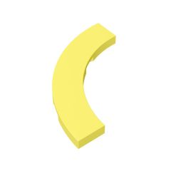 Tile 4 x 4 Curved, Macaroni #27507 Bright Light Yellow