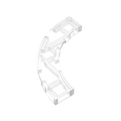 Tile 4 x 4 Curved, Macaroni #27507 Trans-Clear