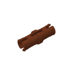 Technic Pin with Friction Ridges Lengthwise and Center Slots #2780 Reddish Brown