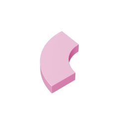 Tile 2 x 2 Curved, Macaroni #27925 Bright Pink