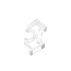 Tile 2 x 2 Curved, Macaroni #27925 Trans-Clear