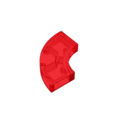 Tile 2 x 2 Curved, Macaroni #27925 Trans-Red