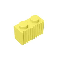 Brick Special 1 x 2 with Grill #2877 Bright Light Yellow